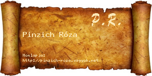 Pinzich Róza névjegykártya